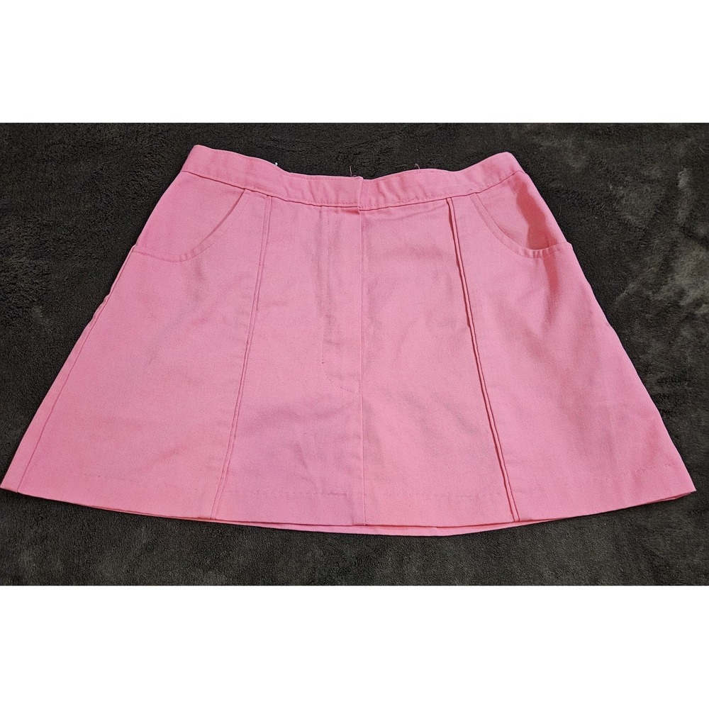 Vintage 90s Women's Pink Mini Skirt Made in USA Size 26